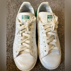 Adidas Stan Smith White and Green Sneakers